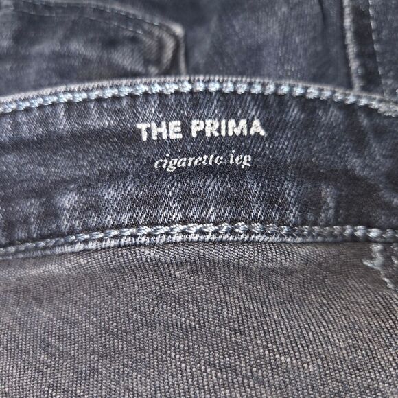 Ag Adriano Goldschmied The Prima Cigarette Skinny Dark Blue Denim Jeans Size 28 - Picture 5 of 7